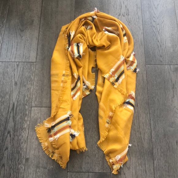 Madewell rainbow fringe-stripe jacquard scarf - Picture 2 of 7